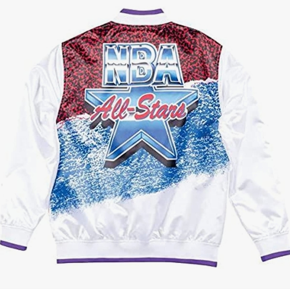 NWOT Mitchell & Ness Hardwood Classic 1991 NBA All-Star Warm-Up Jacket Sz L